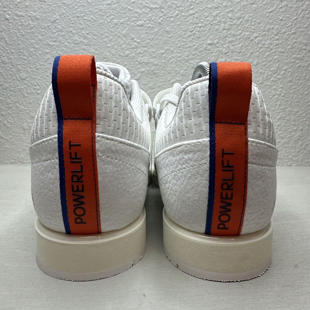 Adidas Powerlift 5 Weight Lifting Shoes JP9878 White Navy Orange Men’s Size 9 - Picture 4 of 7
